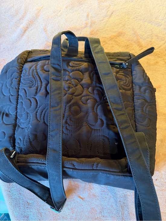 Vera Bradley Quilted Black Floral Backpack